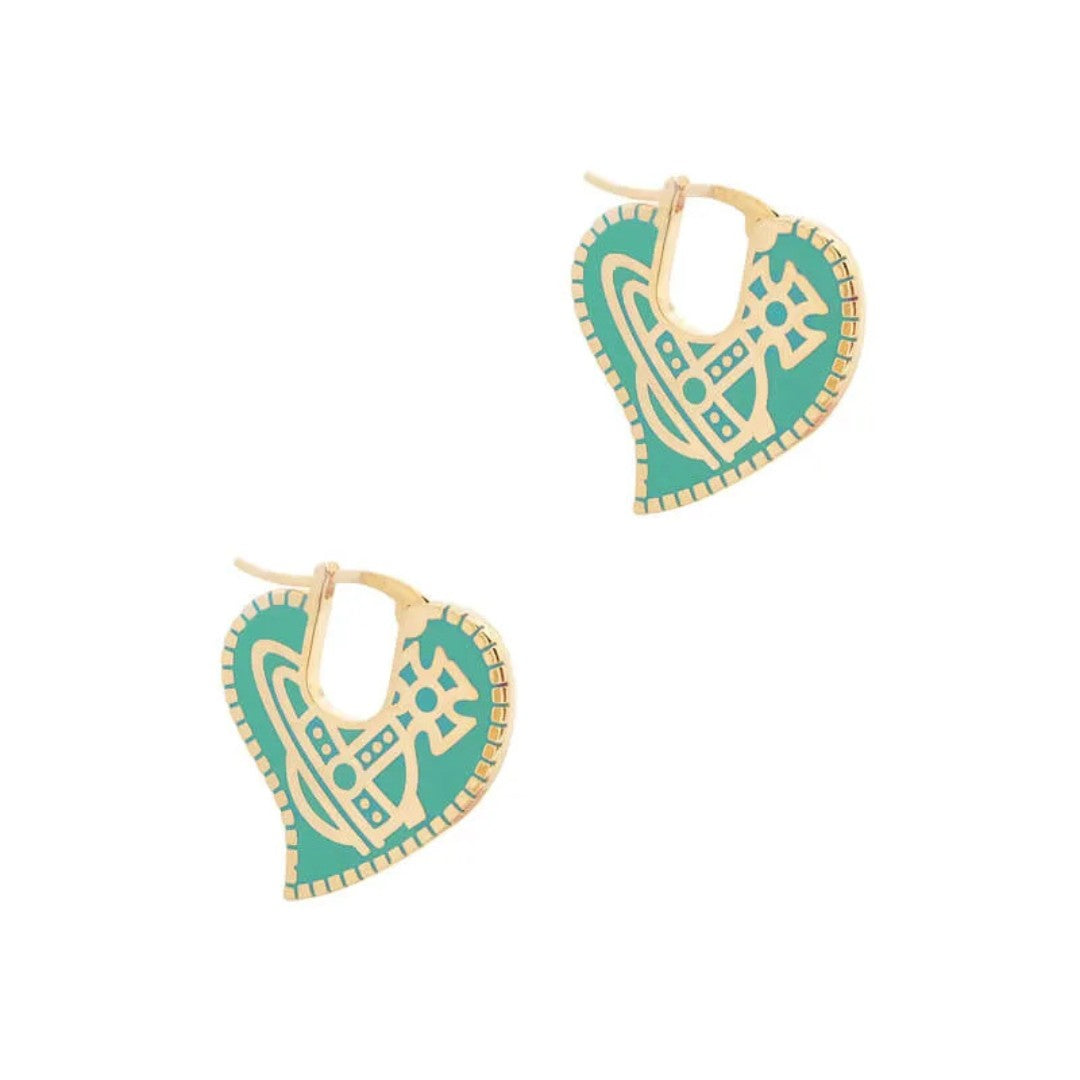 AMANDA Love Gear Lacquered Earrings