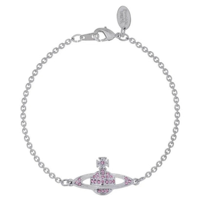 Crystal Orb Emblem Chain Bracelet