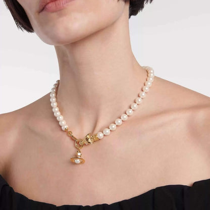 Dragon Saturn Pearl Necklace