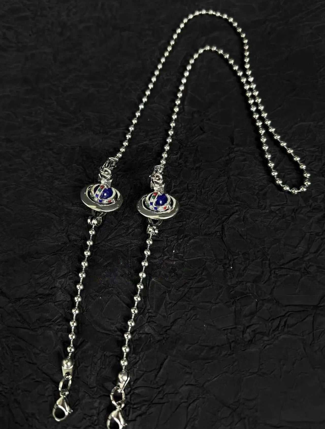 Beaded Orb Pendant Chain