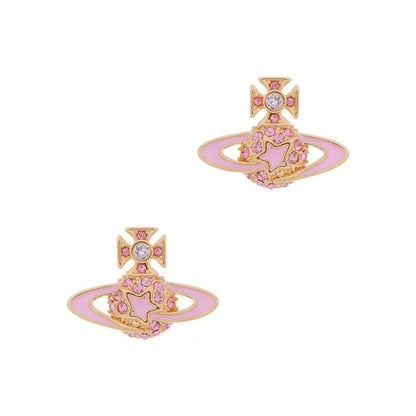 DARLENE Pentagram Saturn Earrings