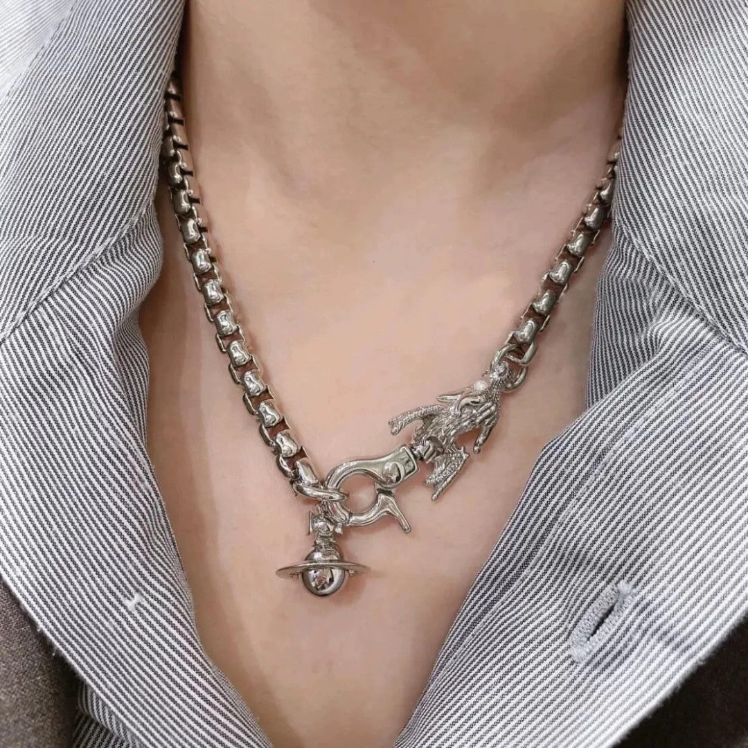Dragon Saturn Necklace