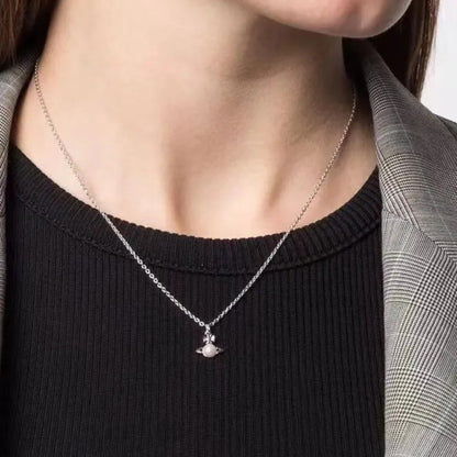 BALBINA Orb Pearl Pendant Necklace