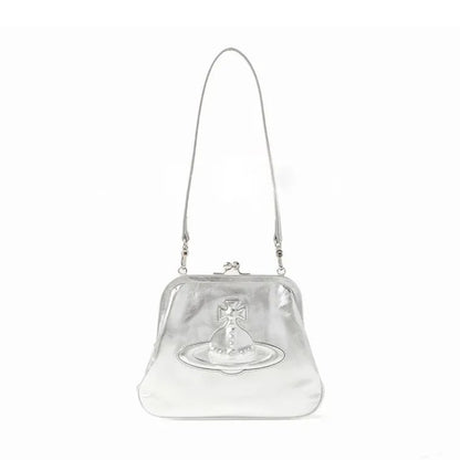 Frame Clutch Bag with Shoulder Strap with Dust Bag