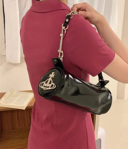 Mini Chain Cylinder Shoulder Bag