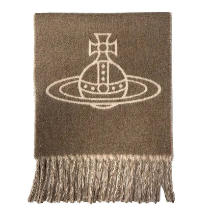 Orb Logo Fringe Scarf