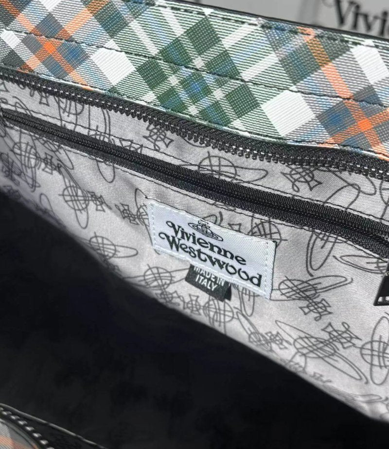 Classic Plaid Saturn Tote