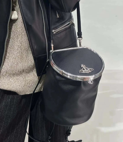 Cylinder Leather Shoulder Bag