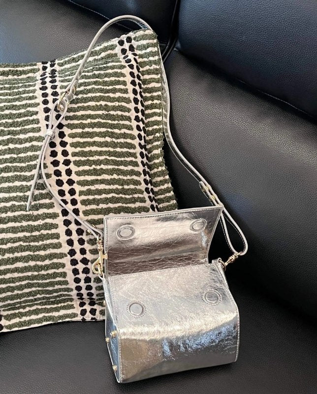 Metallic Mini Crossbody Flap Bag
