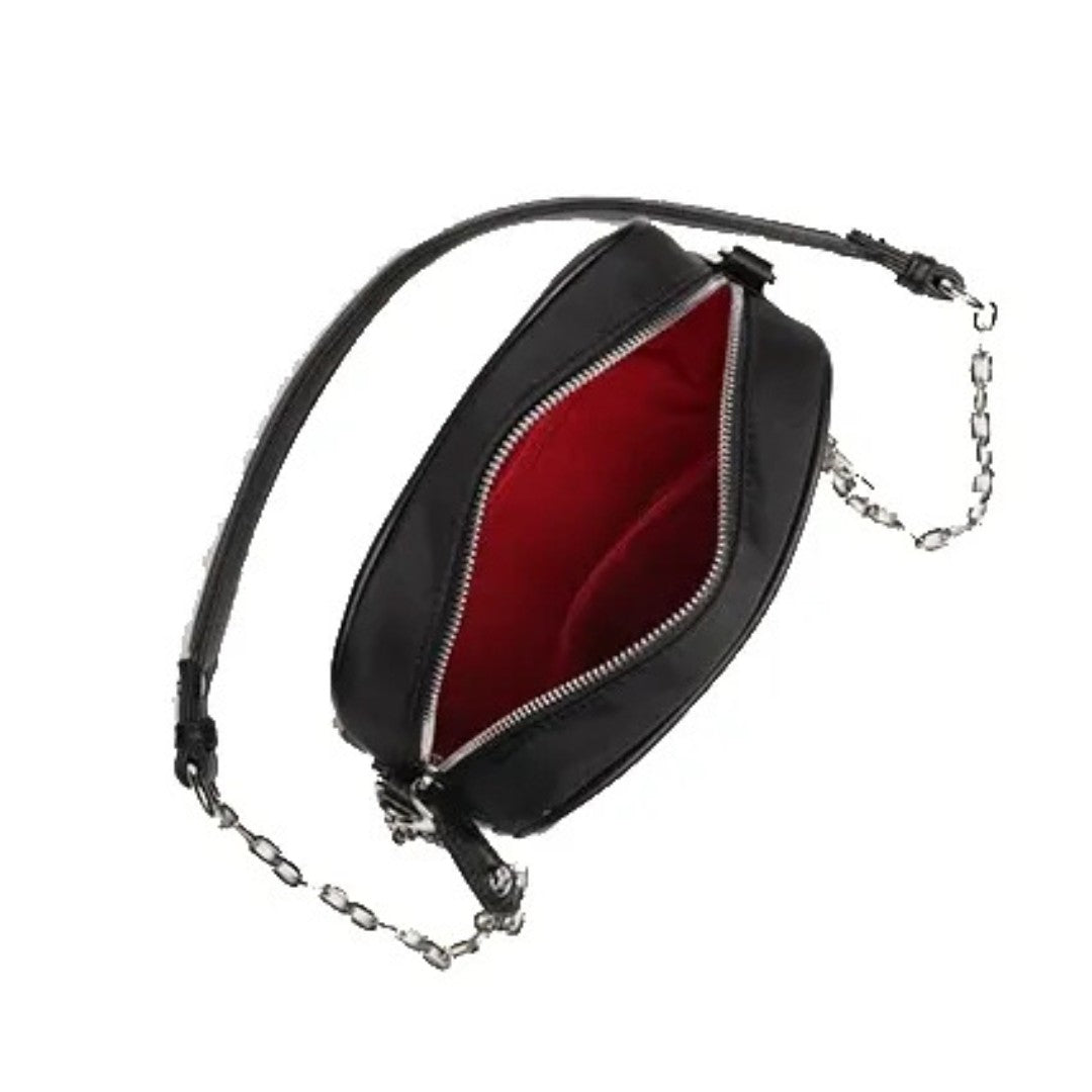 Compact Quilted Saturn Crossbody