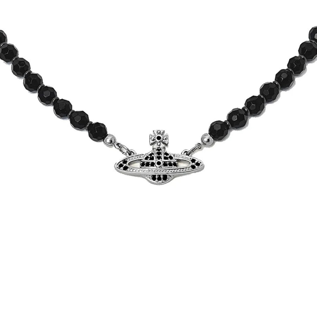 Crystal Saturn Necklace