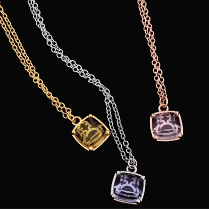 POLINA Sugar Cube Glass Necklace