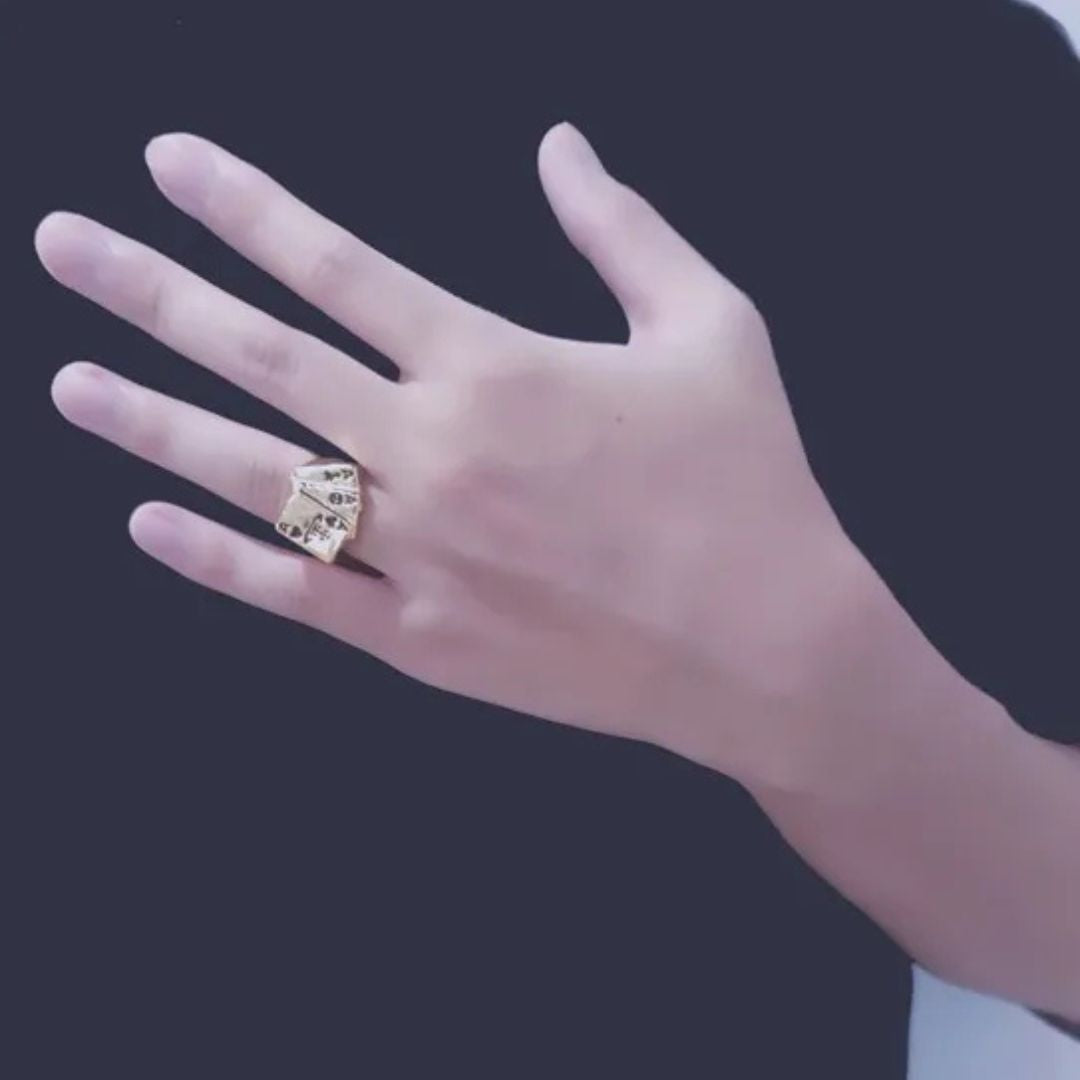 Royal Flush Emblem Ring