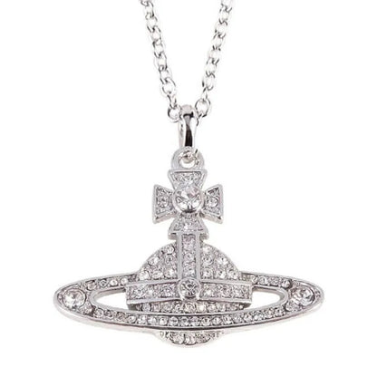 KIKA Full Diamond Saturn Necklace