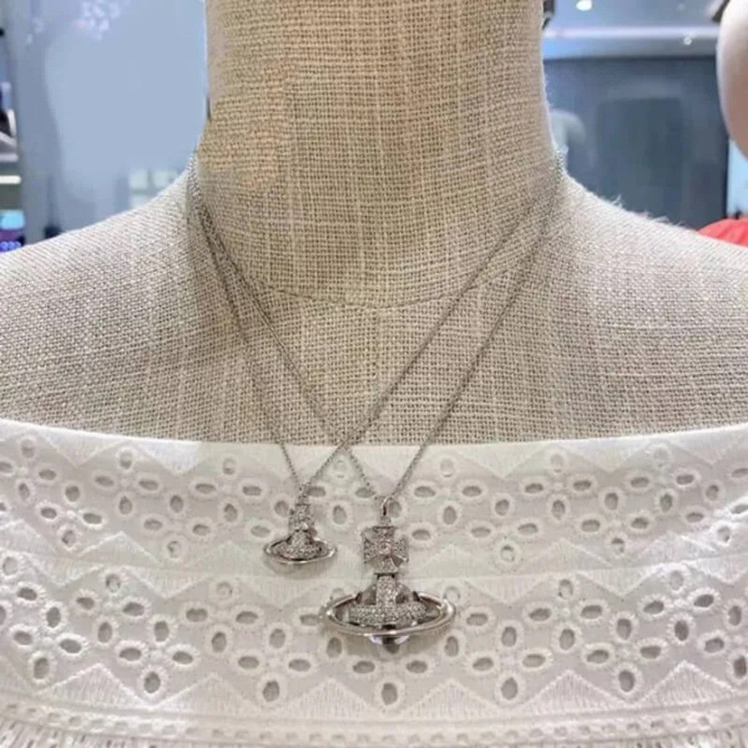 SORADA Half Face Diamond Necklace