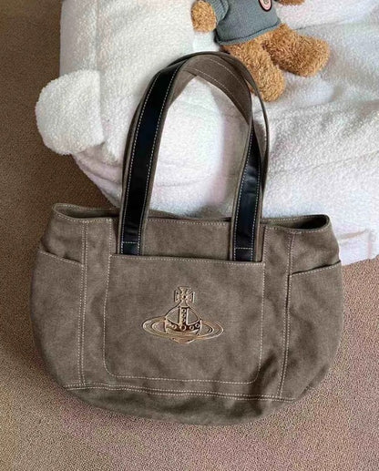 Vintage Canvas Large Tote Bag