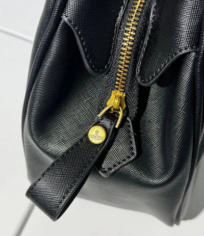 Vintage Orb Handbag with Script Accent