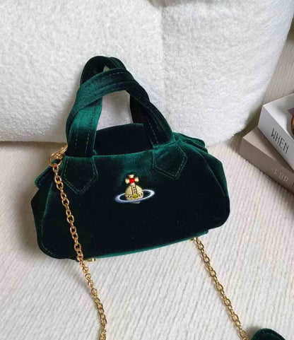 Mini Velvet Chain Yasmine Bag with Dust Bag