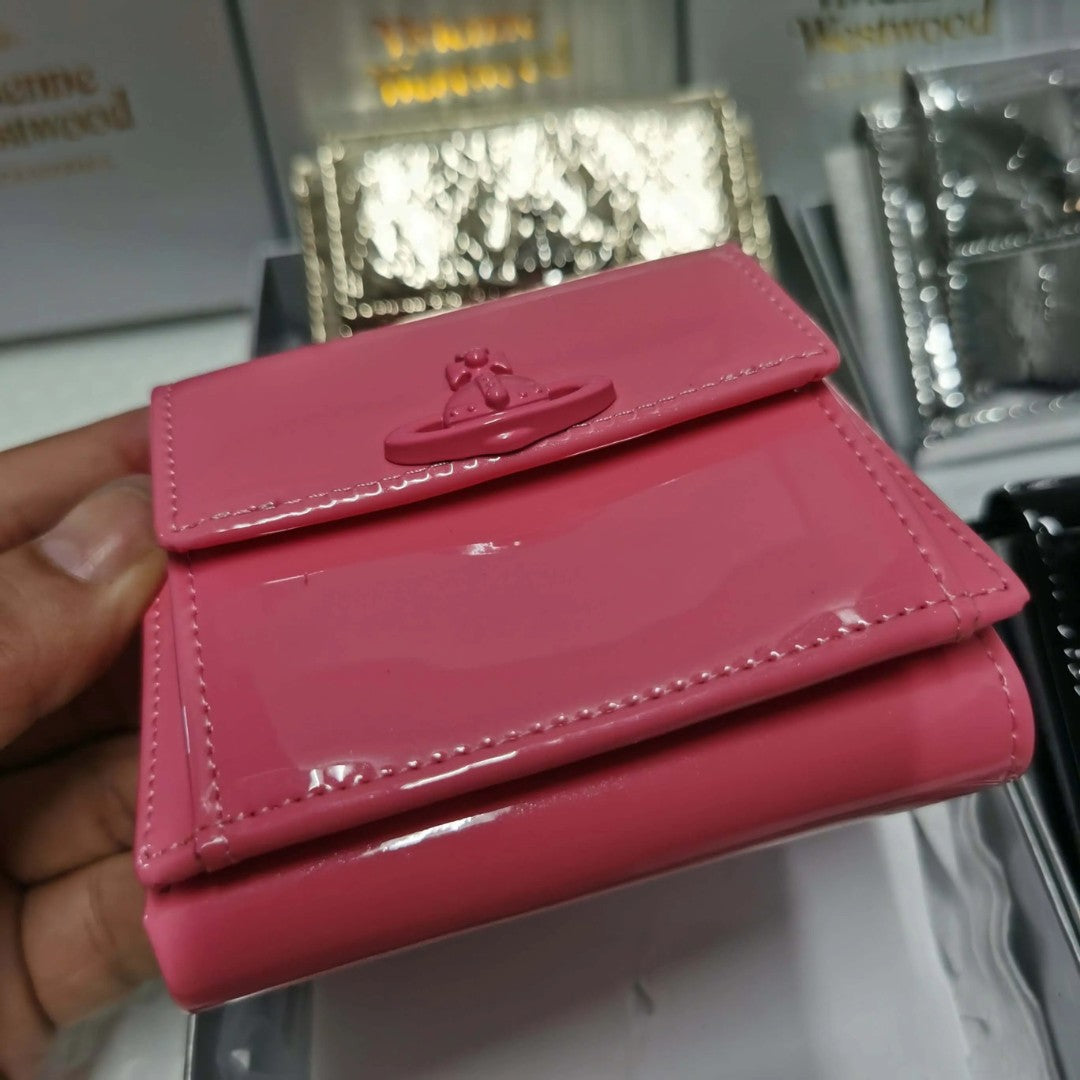 Gloss Finish Tri-fold Wallet