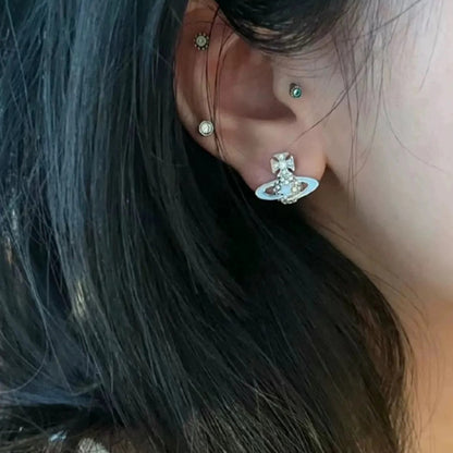 DARLENE Pentagram Saturn Earrings