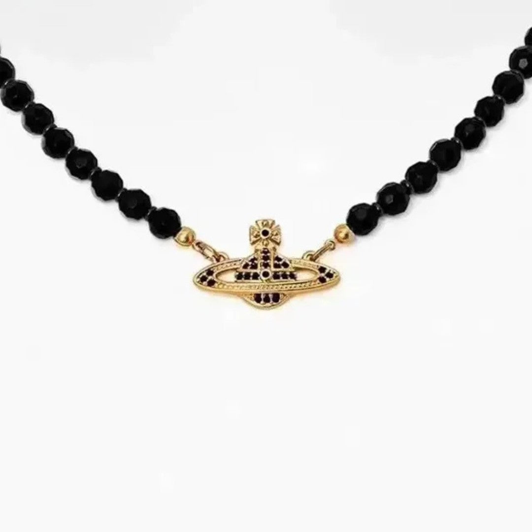 Crystal Saturn Necklace