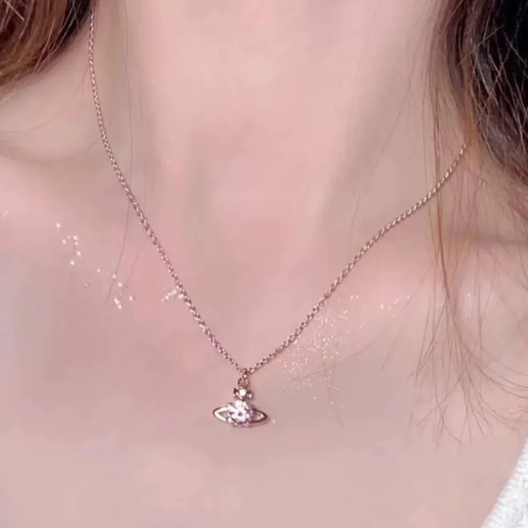 REINA Petite Zircon Orb Necklace
