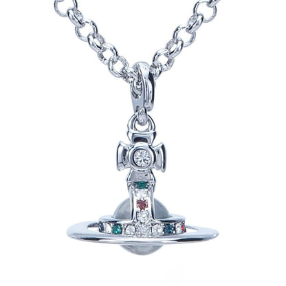 6MM ORB Classic Saturn Pendant Necklace (with box)