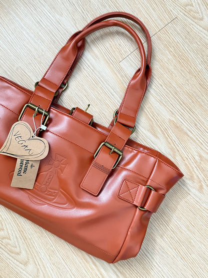 burnt orange Vwnana’s leather messenger bag (with dust bag) + free cardholder gift