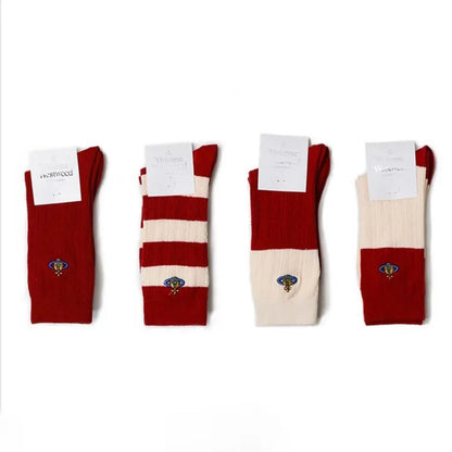 Classic Red Orb Logo Crew Socks