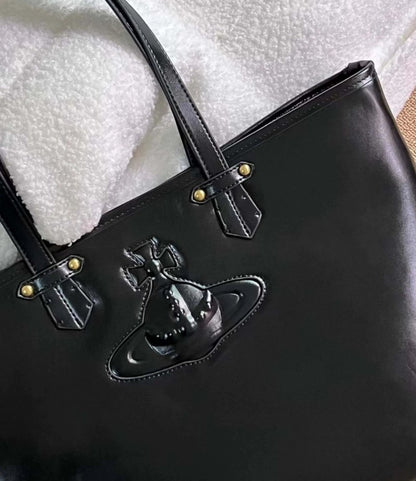 Classic Leather Saturn Tote Bag