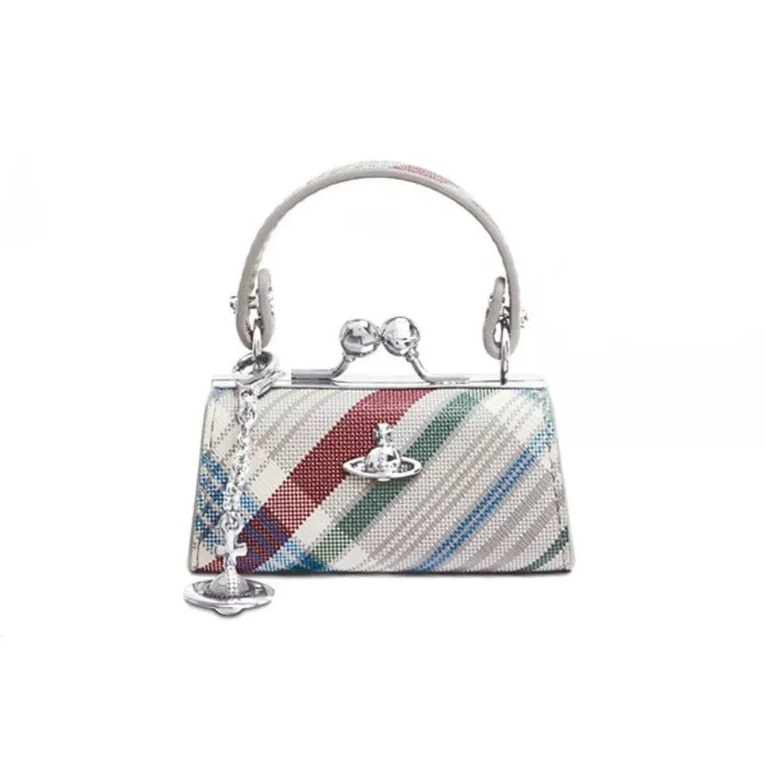 Mini Frame Croc-Textured Bag