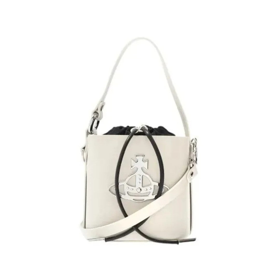 Croc-Effect Drawstring Bucket Bag