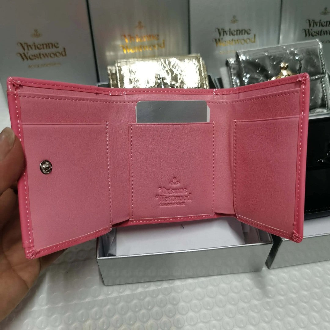 Gloss Finish Tri-fold Wallet