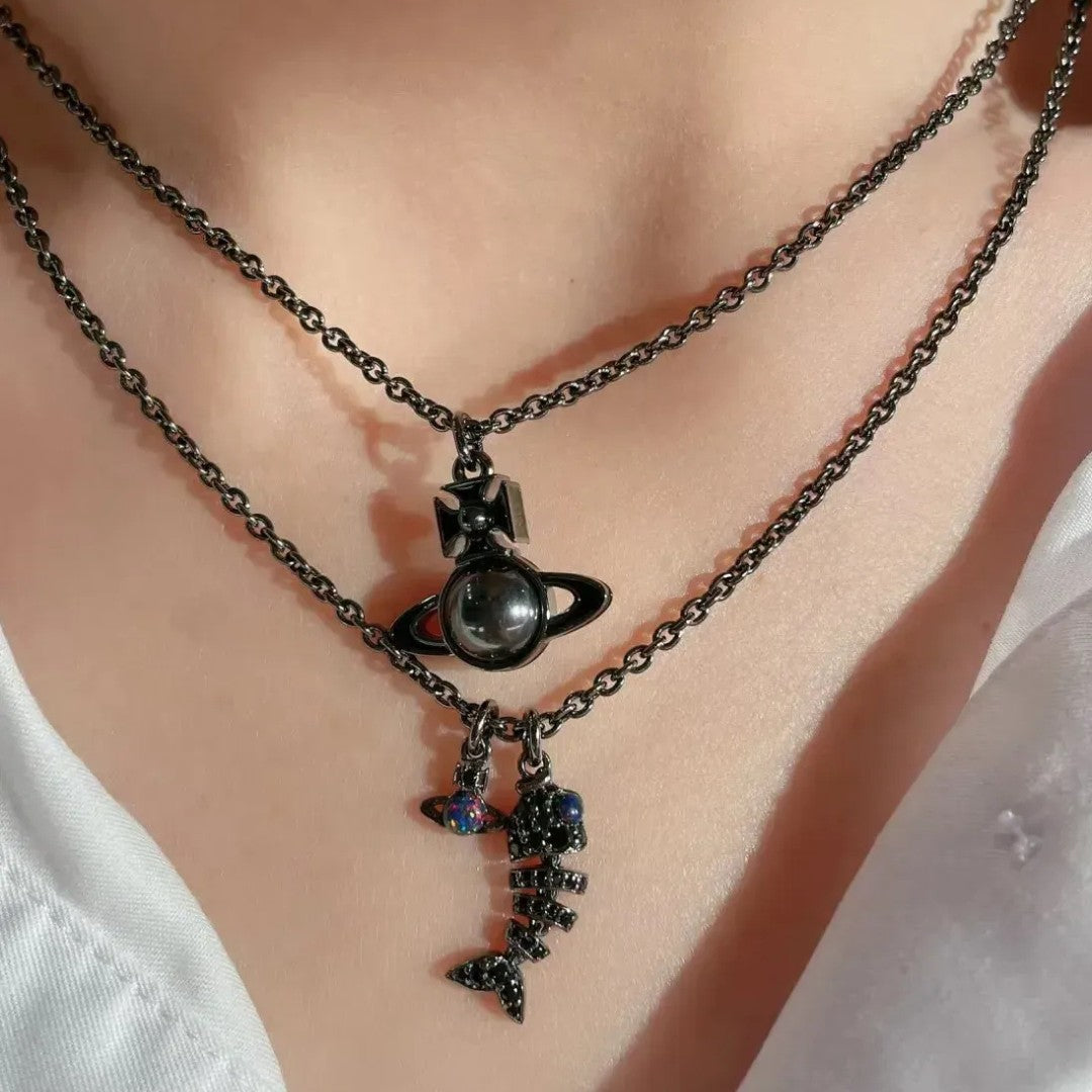 Lyall Fishbone Diamond Pendant Necklace