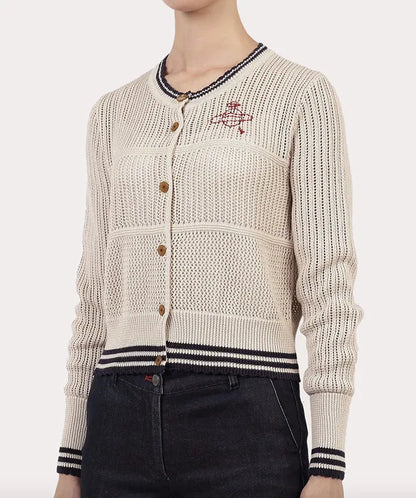 Contrast Trim Knit Cardigan
