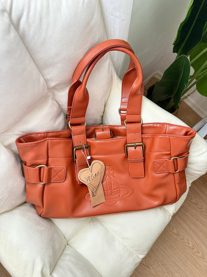 burnt orange Vwnana’s leather messenger bag (with dust bag) + free cardholder gift