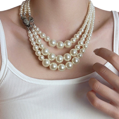 Layered Pearl Necklace (with box)