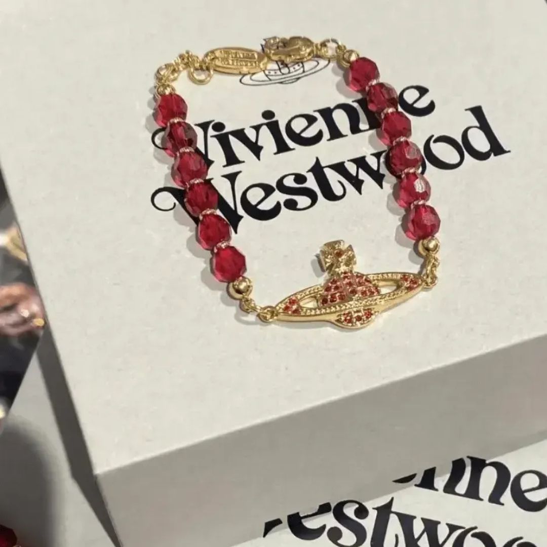 Crimson Royal Orb Beaded Bracelet