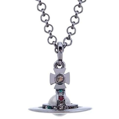 6MM ORB Classic Saturn Pendant Necklace (with box)