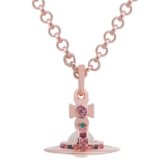 6MM ORB Classic Saturn Pendant Necklace (with box)