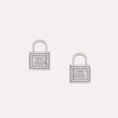 Lock Orb Stud Earrings