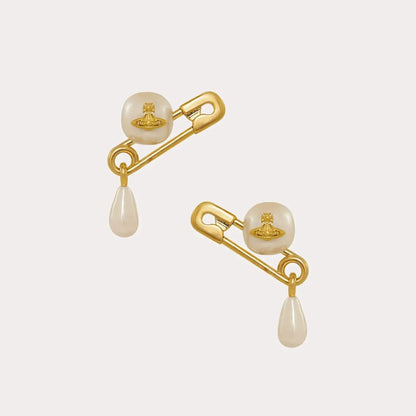 Orb Pearl Pin Drop Earrings