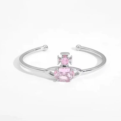 Gem Orb Open Cuff Bracelet