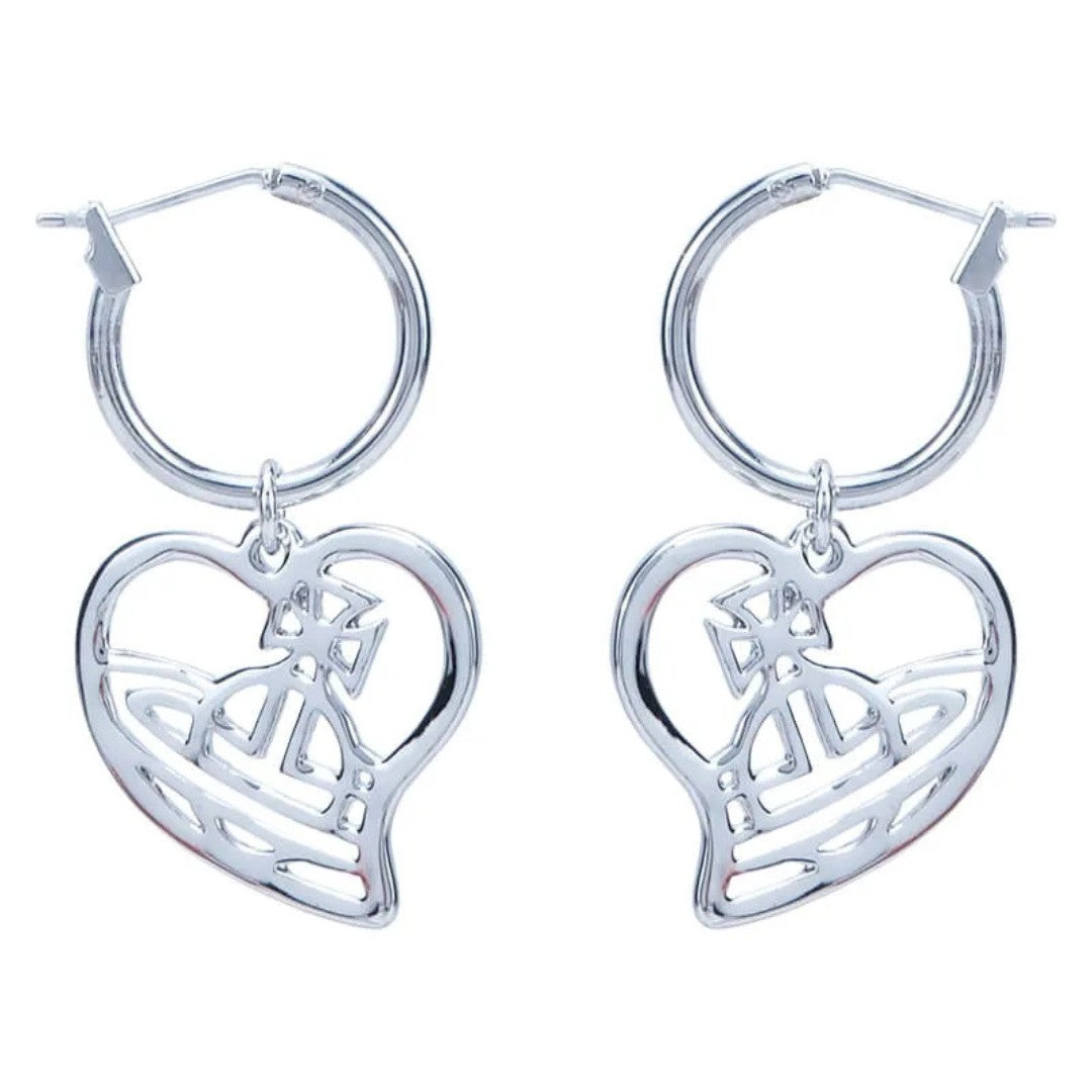 Heart Line Saturn Earrings